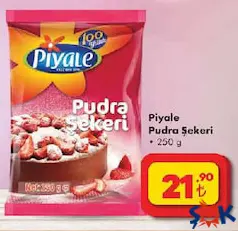 PİYALE PUDRA ŞEKERİ 250 G fiyat ve kampanya bilgisi
